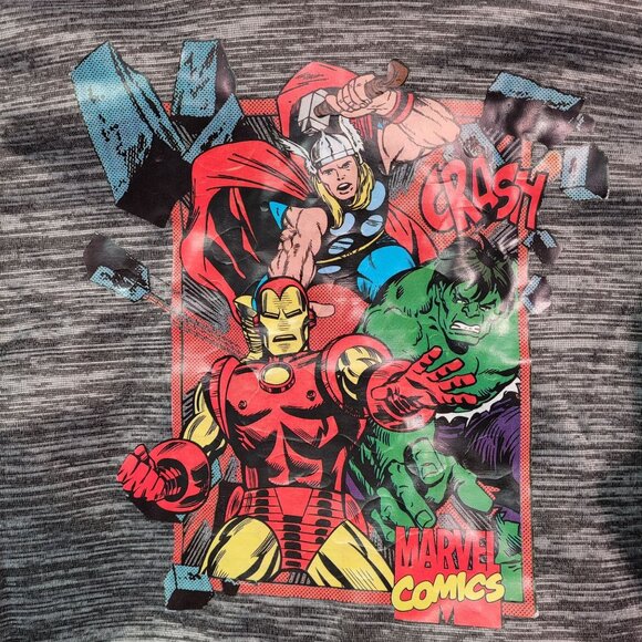 Marvel Avengers Boy Pullover Gray Sweatshirt Hoodie Kids Youth Size 3T - Picture 4 of 8